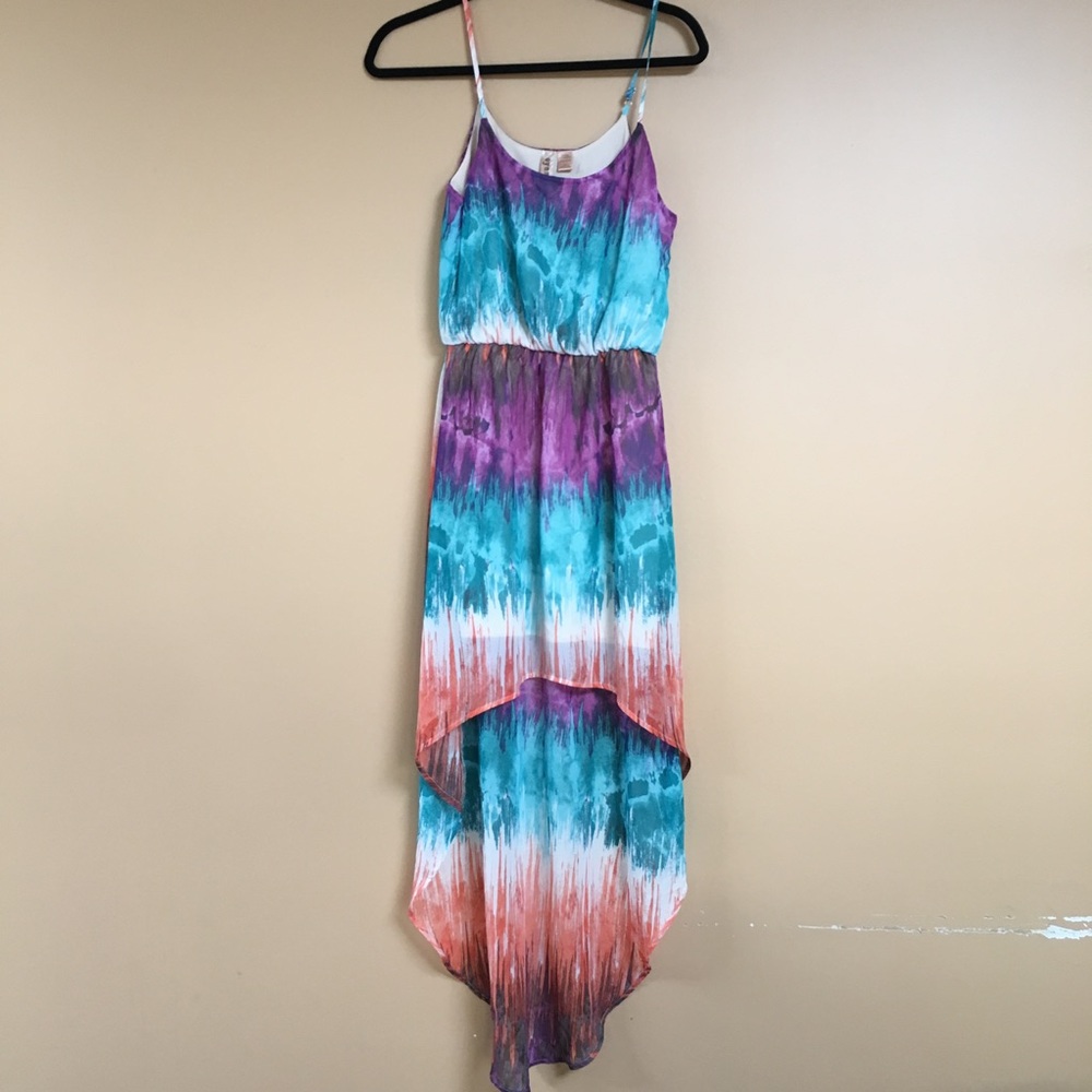 High-Low Colorful Dress - Picture 2 of 4